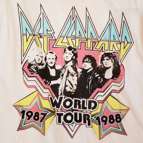 Chaser Def Leppard World Tour 87-88 Short Sleeves Tee - Picture 3 of 13